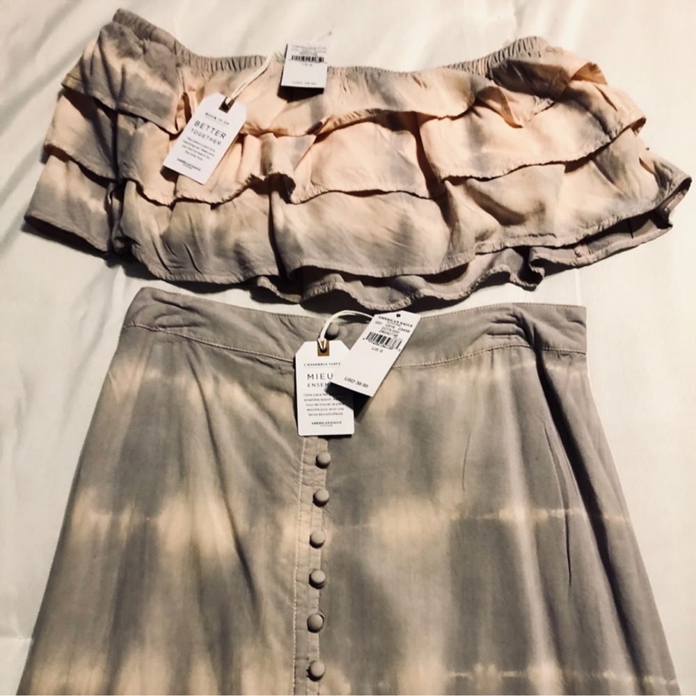 American Eagle Tye Dye Maxi skirt set /Tube top & Skirt S NWT GORGEOUS 💕